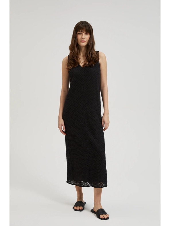 Moodo Čierne šaty na ramienka