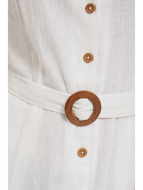 Moodo Biele šaty na ramienka