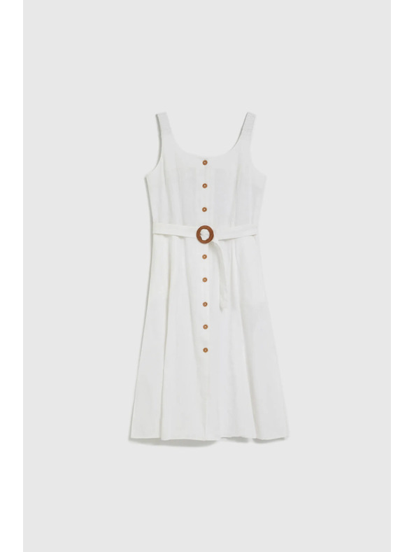 Moodo Biele šaty na ramienka