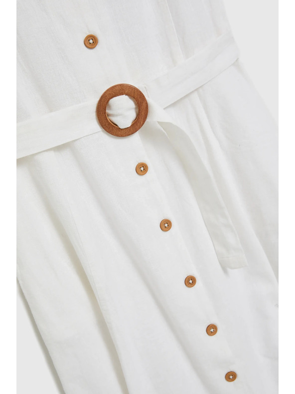 Moodo Biele šaty na ramienka