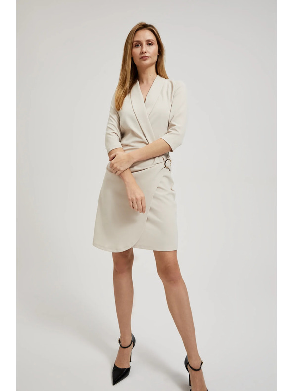 Moodo Krémové zavinovacie šaty