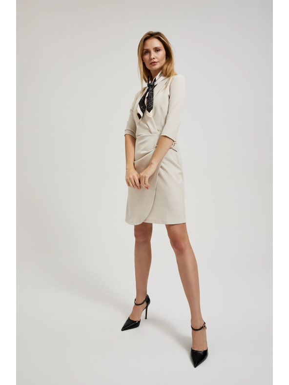 Moodo Krémové zavinovacie šaty