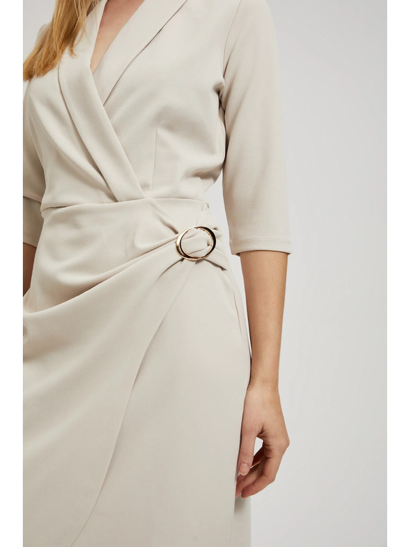 Moodo Krémové zavinovacie šaty