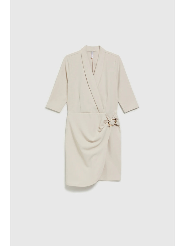 Moodo Krémové zavinovacie šaty