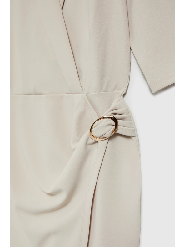 Moodo Krémové zavinovacie šaty