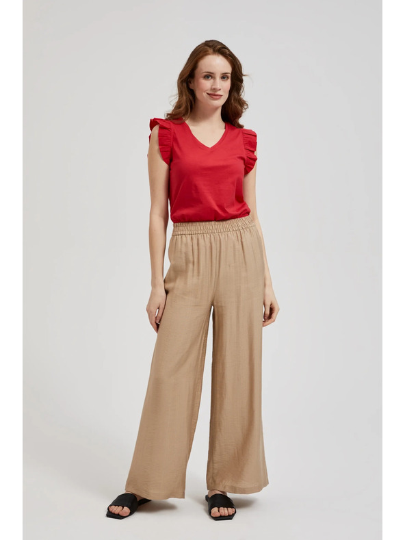 Moodo Červený top s volánikmi