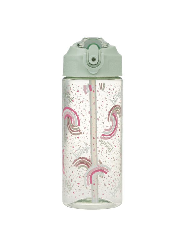 BAAGL  BAAGL Tritánová fľaša na pitie s slamkou Dúha 500 ml