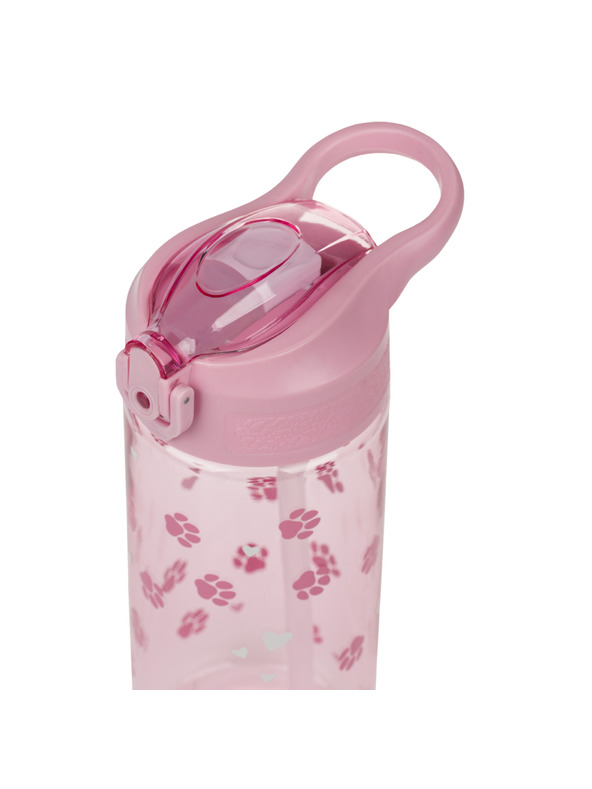 BAAGL  BAAGL Tritánová fľaša na pitie so slamkou Labky 500 ml