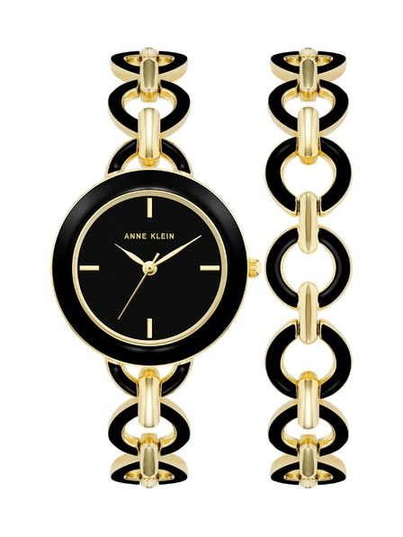 Anne Klein Darčeková sada hodiniek a náramku Anne Klein AK/4066BKST