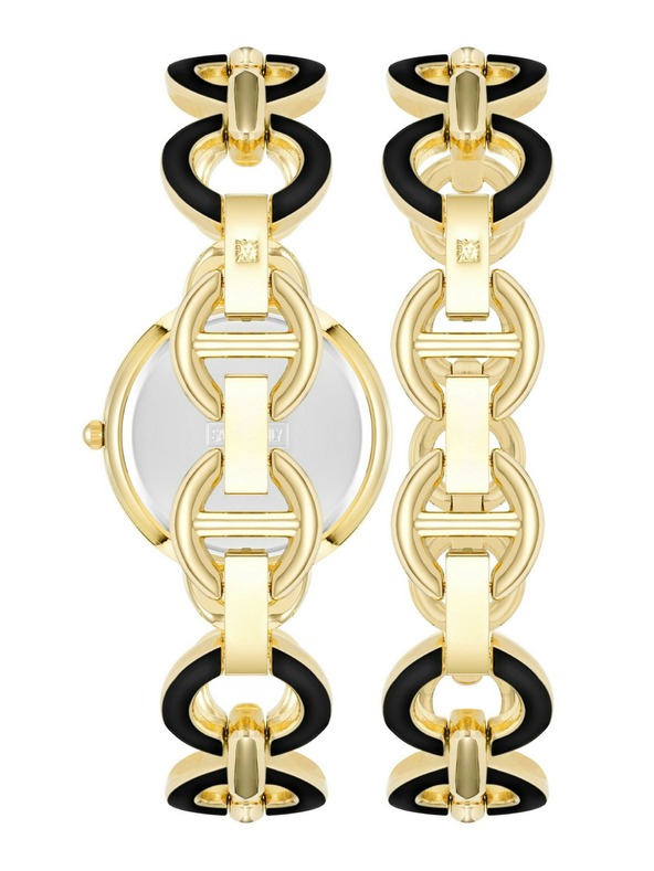 Anne Klein Darčeková sada hodiniek a náramku Anne Klein AK/4066BKST