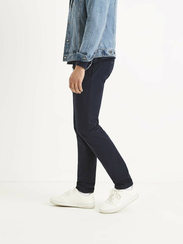 Celio Tmavomodré pánske nohavice Celio