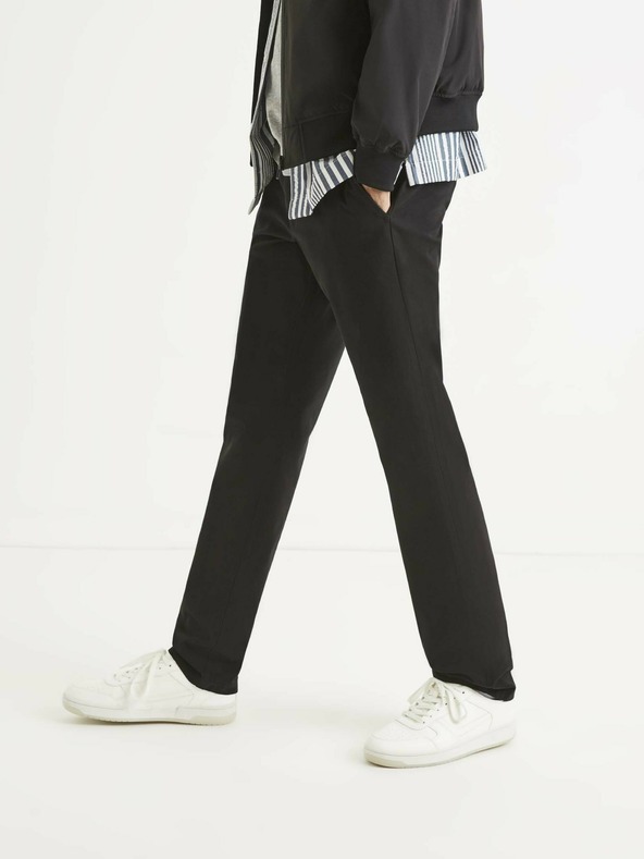 Celio Čierne pánske nohavice Celio