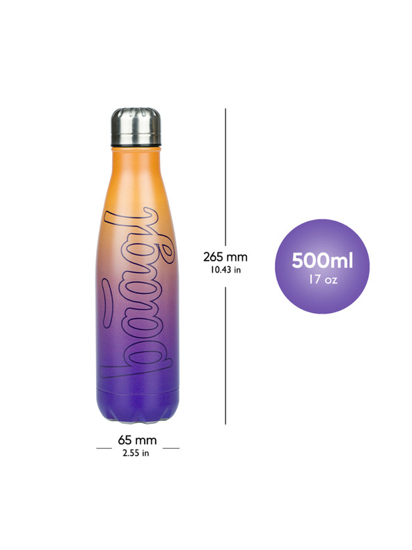 BAAGL  BAAGL Termofľaša s kovovým viečkom Gradient žlto-fialová, 500 ml
