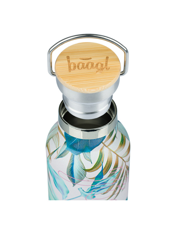 BAAGL  BAAGL Termofľaša s bambusovým viečkom Leafs, 500 ml