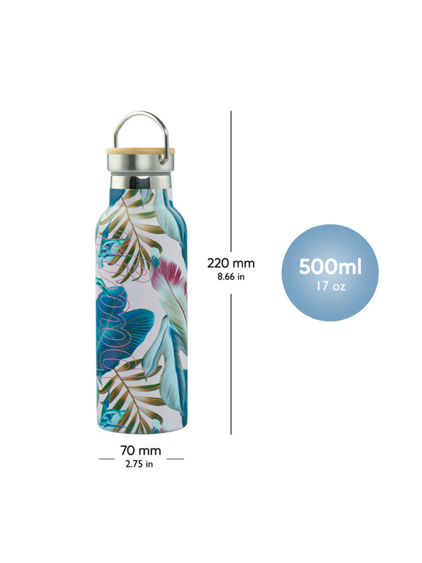 BAAGL  BAAGL Termofľaša s bambusovým viečkom Leafs, 500 ml