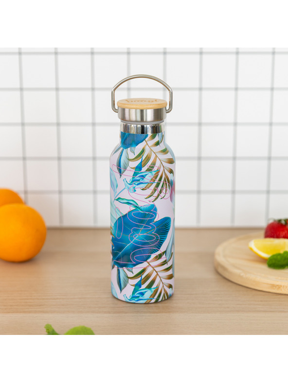 BAAGL  BAAGL Termofľaša s bambusovým viečkom Leafs, 500 ml