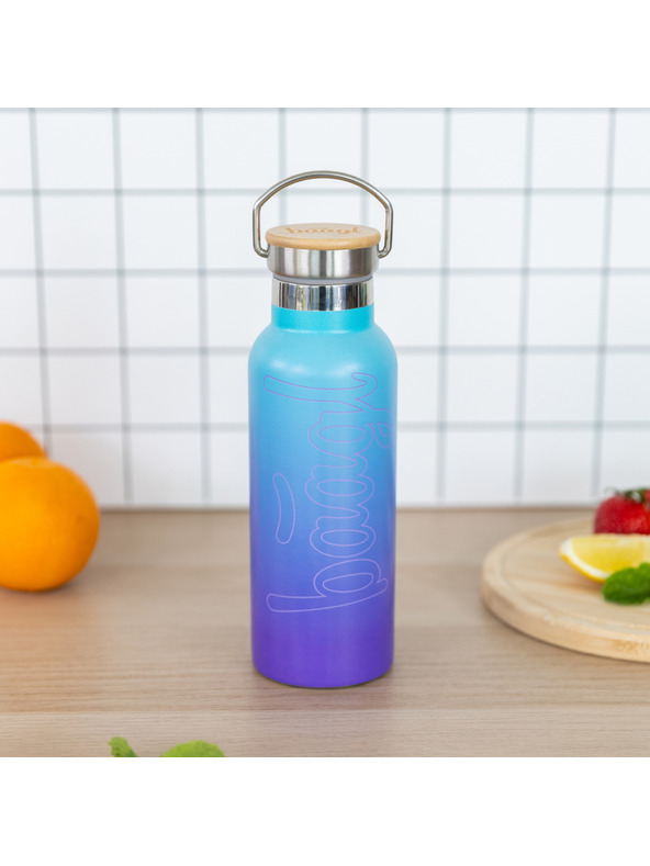 BAAGL  BAAGL Termofľaša s bambusovým viečkom Gradient modro-fialová, 500 ml