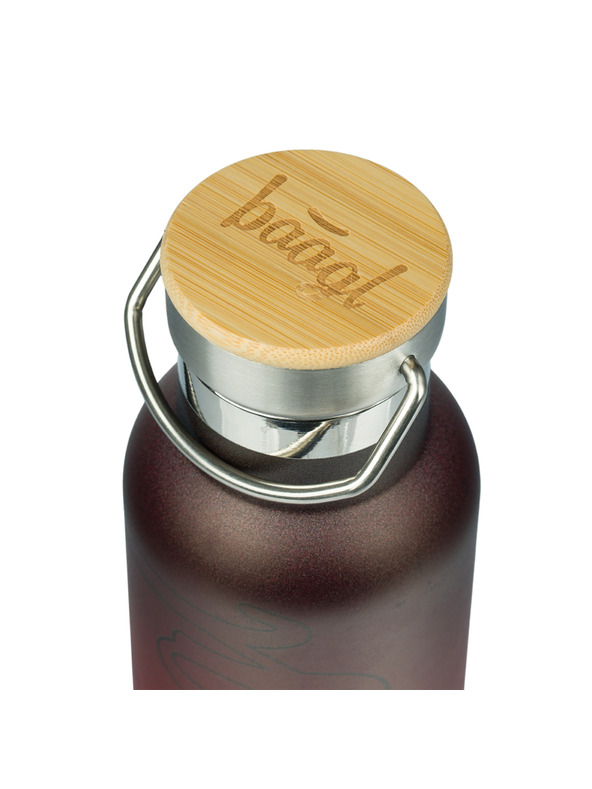 BAAGL  BAAGL Termofľaša s bambusovým viečkom Gradient červeno-čierna, 500 ml