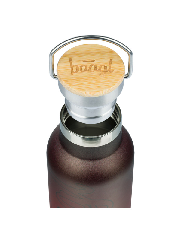 BAAGL  BAAGL Termofľaša s bambusovým viečkom Gradient červeno-čierna, 500 ml
