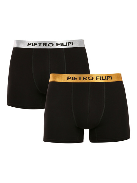 Pietro Filipi Sada dvoch - pánske boxerky Pietro Filipi čierne Metalic mix