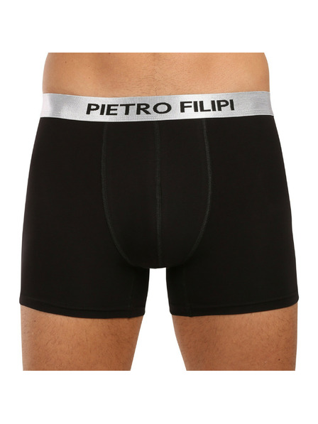 Pietro Filipi Sada dvoch - pánske boxerky Pietro Filipi čierne Metalic mix