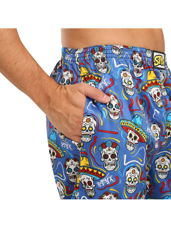 Styx Pánske nohavice na spanie Styx lebky