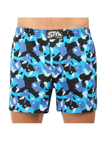 Styx Pánske trenírky Styx premium art klasická guma maskáč hranatý