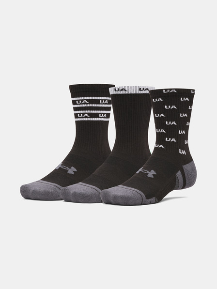 Under Armour Unisex ponožky Under Armour UA Perf Tech Nov 3pk Crew-BLK