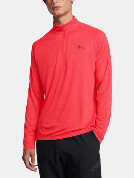 Under Armour Pánske tričko Under Armour UA Tech Textured 1/2 Zip-RED