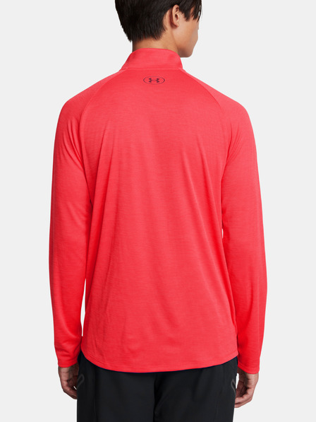 Under Armour Pánske tričko Under Armour UA Tech Textured 1/2 Zip-RED