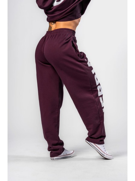 Nebbia Bordové baggy tepláky NEBBIA BOYFRIEND STYLE 432