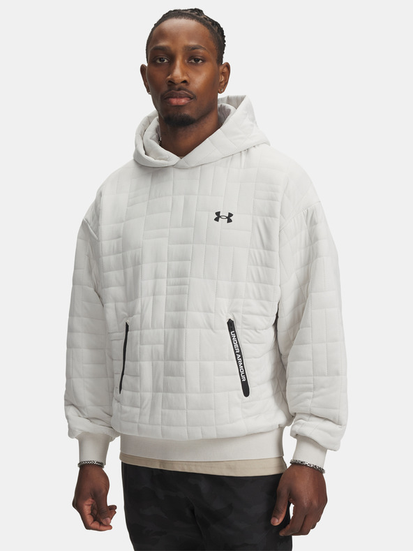 Under Armour Pánska mikina Under Armour UA Unstoppable Flc Txtr Hdy-WHT