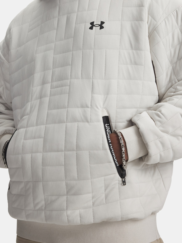 Under Armour Pánska mikina Under Armour UA Unstoppable Flc Txtr Hdy-WHT