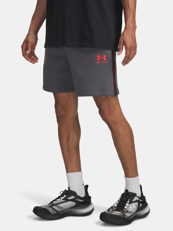 Under Armour Pánske kraťasy Under Armour UA Icon Fleece Short Taping-GRY