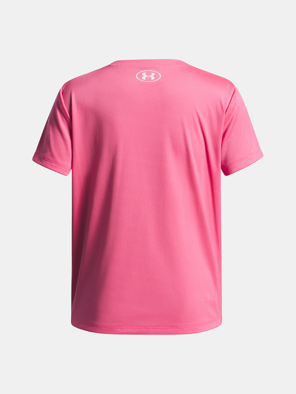 Under Armour Dievčenské tričko Under Armour Tech Wordmark Graphic SS-PNK