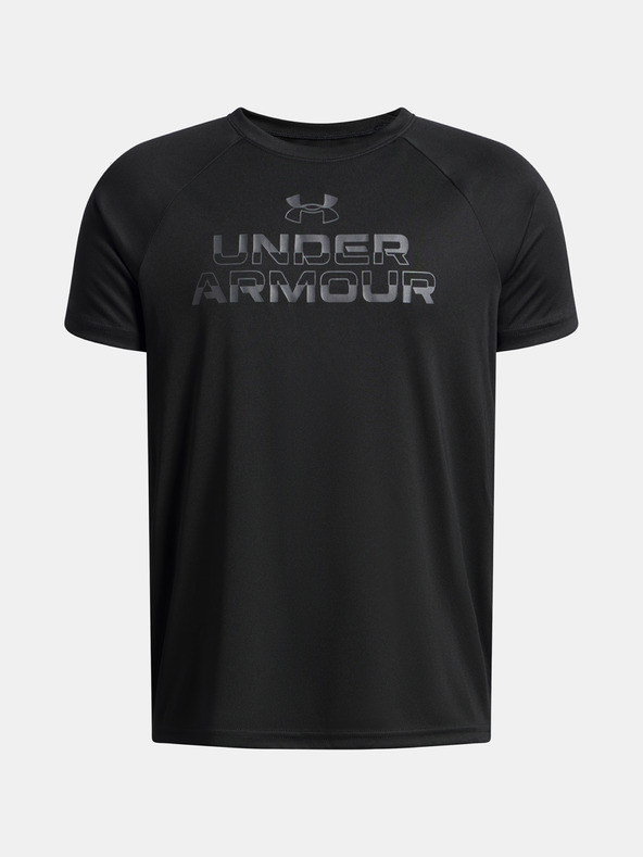 Under Armour Chlapčenské tričko Under Armour UA Tech Split Wordmark SS-BLK