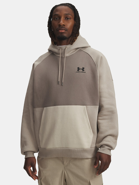 Under Armour Pánska mikina Under Armour UA Icon HW Colorblocked Hdy-BRN