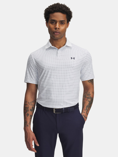 Under Armour Pánske tričko Under Armour UA Drive Chill Printed Polo-WHT