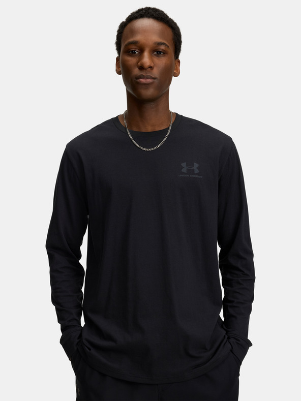 Under Armour Pánske tričko Under Armour UA SPORTSTYLE LEFT CHEST LS-BLK