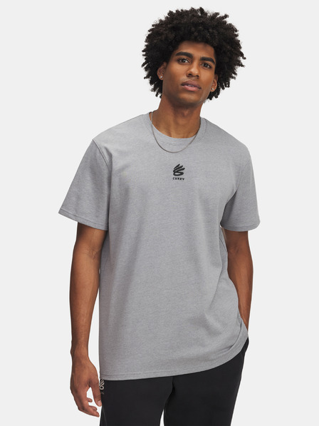 Under Armour Pánske tričko Under Armour Curry Hvyweight Logo Tee-GRY