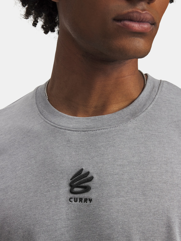 Under Armour Pánske tričko Under Armour Curry Hvyweight Logo Tee-GRY