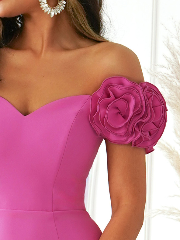 Edoti MIRABELA midi šaty - ružové