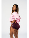 Nebbia Ružové oversized crop tričko NEBBIA JUST FLOW 431