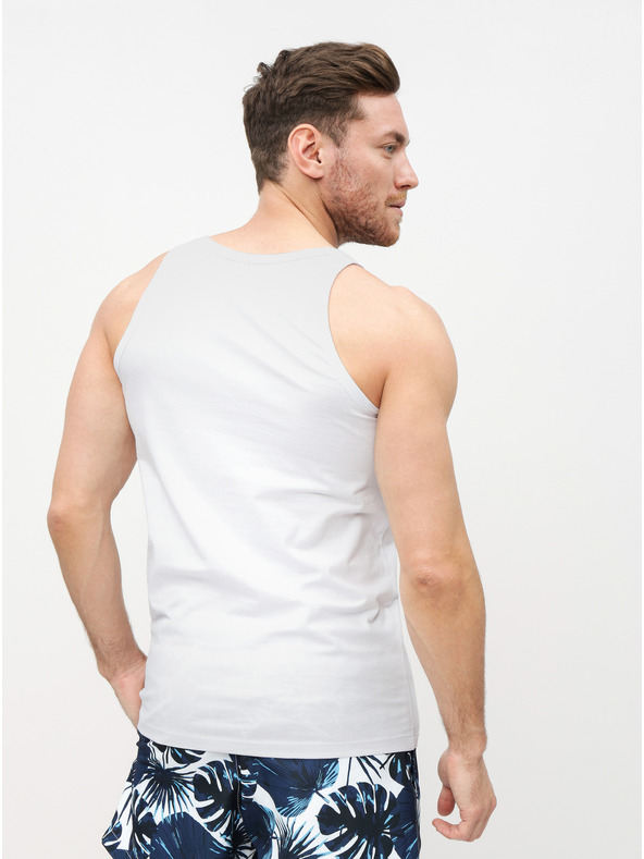 Jack & Jones Biele pánske základné tielko Jack & Jones