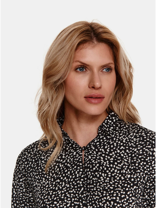 TOP SECRET Čierna vzorovaná blúzka s gombíkmi TOP SECRET