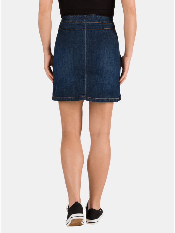 Sam 73 Tmavomodrá dámska džínsová sukňa s rukávmi SAM 73