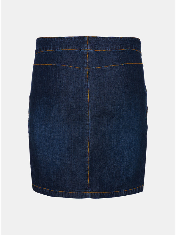 Sam 73 Tmavomodrá dámska džínsová sukňa s rukávmi SAM 73