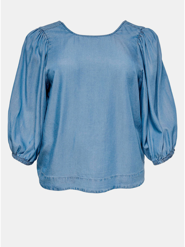 ONLY CARMAKOMA Modrá džínsová blúzka ONLY CARMAKOMA