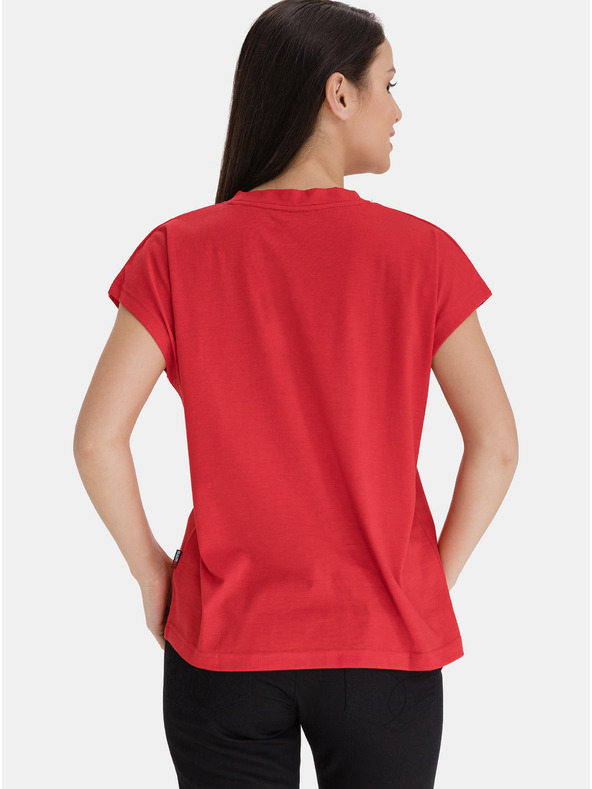 Sam 73 Červené dámske tričko s potlačou SAM 73