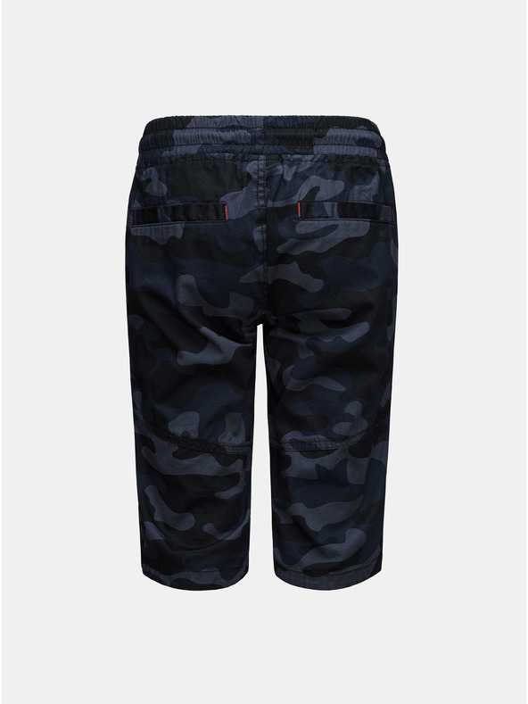 Sam 73 Tmavomodré chlapčenské maskáčové šortky SAM 73